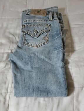 Miss Me Light Blue Relaxed Fit Men's Jeans